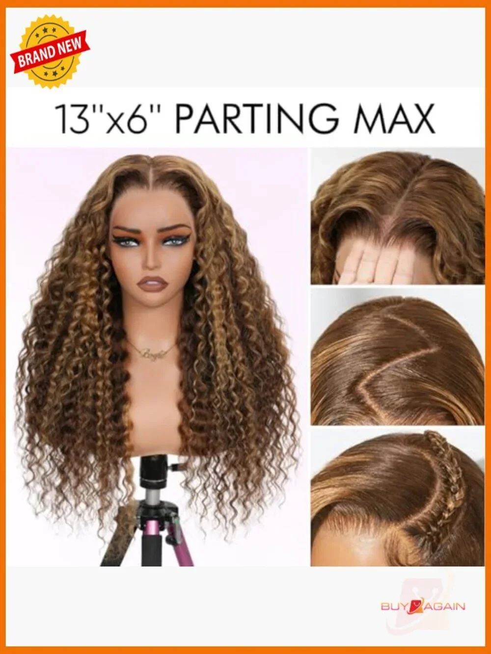 30 Inch 200% Density Lace Front Wig Human Hair 13x6 Deep Wave HD Lace Curly